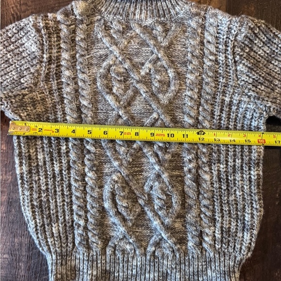 Mini Molly Bracken Gray Cable Knit Turtleneck Sweater 14Y - Picture 4 of 5